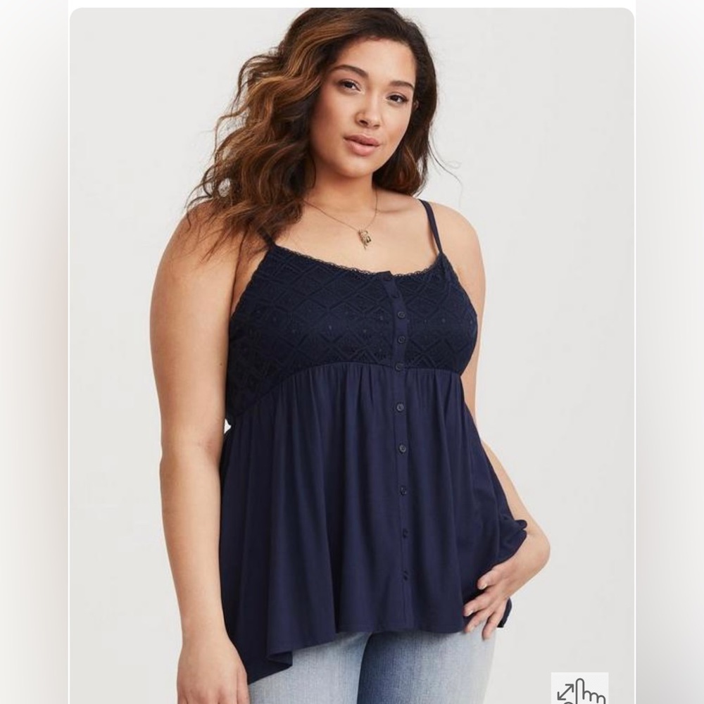 Torrid lace yoke camisole